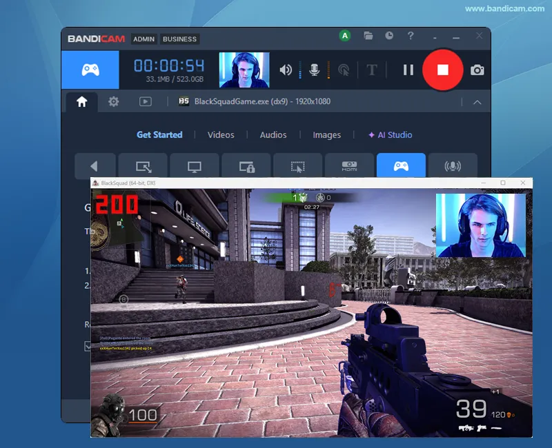 게임 녹화를 시작하면 초록색의 FPS 숫자가 빨간색으로 바뀝니다. 게임 녹화 시작